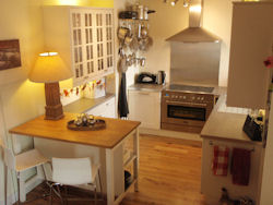 A view of the kitchen at this Moray cottage