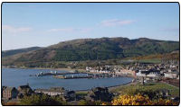 View over the Scottish town of Campbeltown