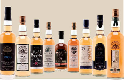 Range of Duncan Taylors whiskies - Independent Bottler