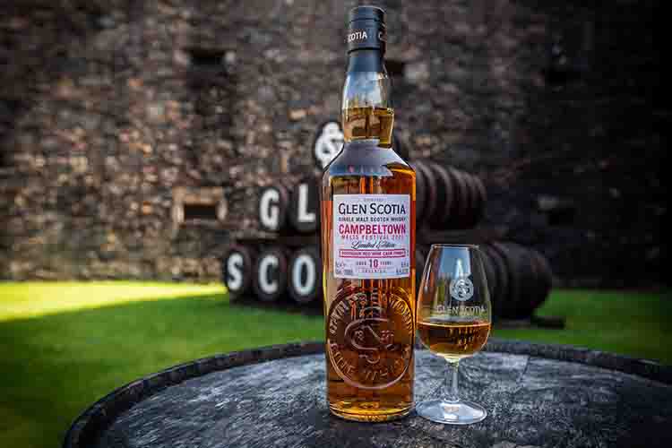 Glen Scotia reveals 2021 Campbeltown Malts Festival Edition. A Special 10 Year Old Limited Edition Single Malt with a Bordeaux red wine cask finish.