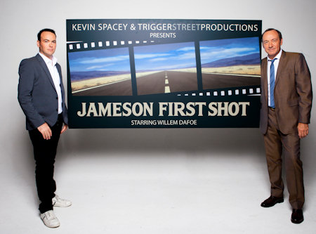 Dana Brunetti, President of Trigger Street Productions, with Kevin Spacey