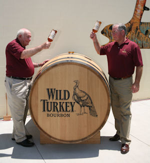 Wild Turkey Jimmy and Eddie Russell Christen Wild Turkey Barrel