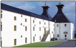 A close up of the Ardbeg Distillery on Islay