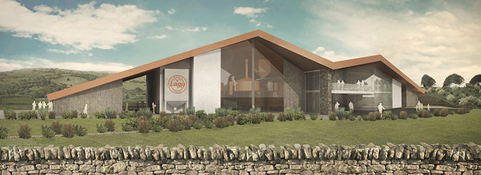 Artist impression on the new Arran Distillery - Lagg