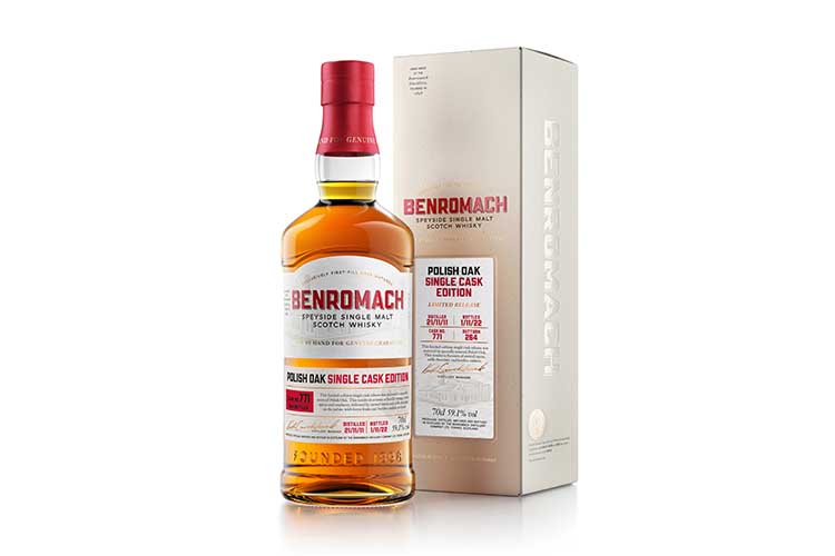 Benromach Distillery launches new limited-edition whiskies matured in Polish Oak. Only 590 bottles are available 
