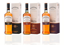 Range of Bowmore Single Malt Whiskies