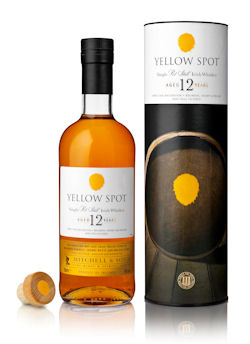 A bottle of Yellow Spot Irish Whiskey
