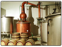 A photo inside the Bakery Hill Whisky Distillery in Victoria, Australia.