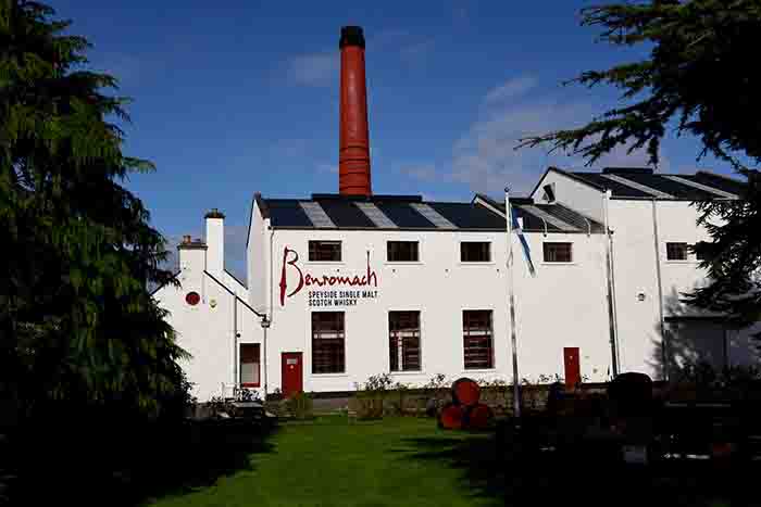 A photo of the Benromach Distillery in the Speyside region of Scotland