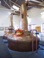 The stills at Benromach Distillery