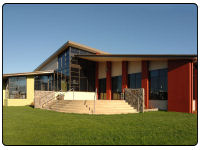 A photo of the visitor centre at Hellyers Road Distillery in Tasmania