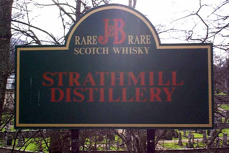 A photo of the sign at Strathmill Scotch Whisky Distillery