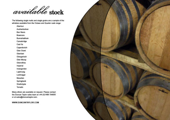 Available stock of Duncan Taylor Single Malt Whiskies