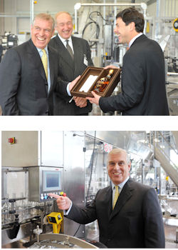 Whisky ‘fit for a prince’: His Royal Highness The Duke of York returns to Glenmorangie after 14 years to see his special cask go ‘down the bottling line