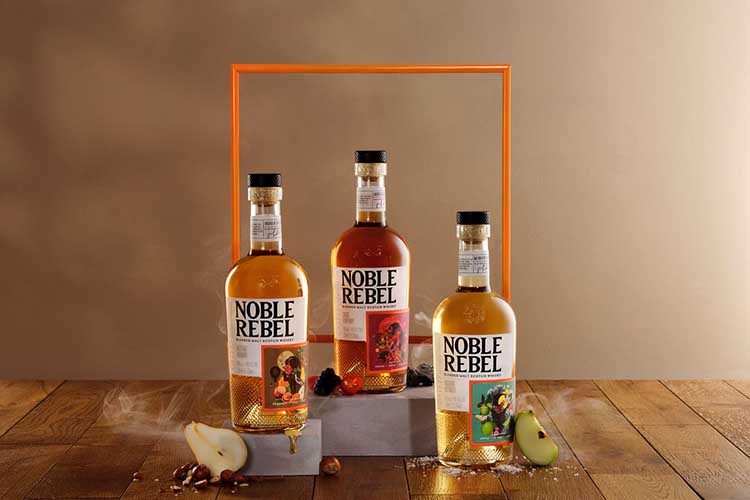 Loch Lomond Group launches new whisky brand Noble Rebel. Innovative blended malt in three diverse flavour expressions 