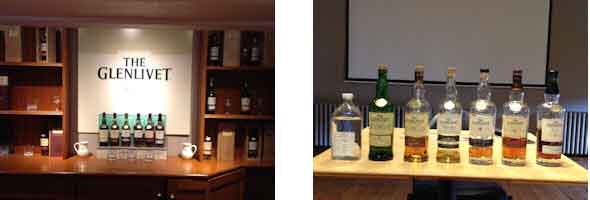 Whisky tasting at The Glenlivet bar