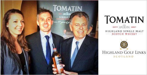 Photo taken 17.04.14 - Jennifer Nicol (Marketing Manager, Tomatin), Stephen Bremner (Sales Director, Tomatin), Bernard Gallagher 